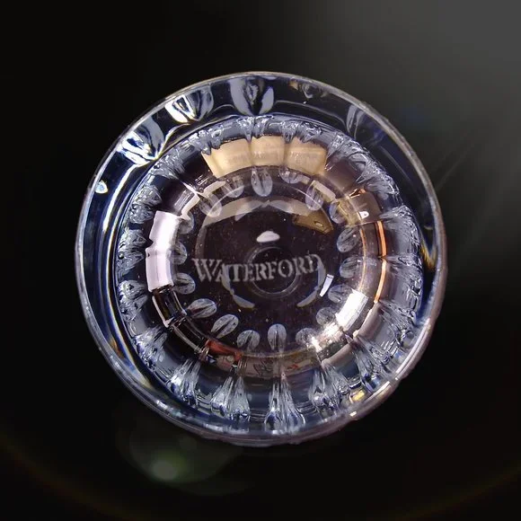 Waterford Crystal Butterfly Bud Vase Etched Signed 8in Original Sticker Slovenia - Picture 11 of 11